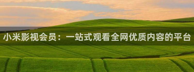 vs影院官网下载：小米影视会员：一站式观看全网优质内容的平台